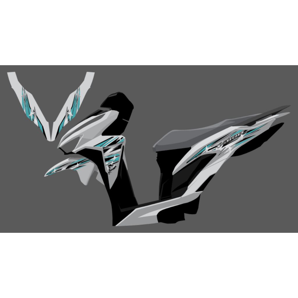 STRIPING STICKER TRANSPARAN VARIO LED NEW 125-150 GEN 1 DESIGN VIETNAM STYLE TERBARU