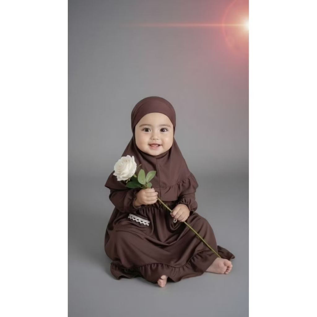 Gamis bayi perempuan newborn lucu Inara 0-6 bulan 6 12 bulan 12-18bln Baju Anak Perempuan Gamis Bayi