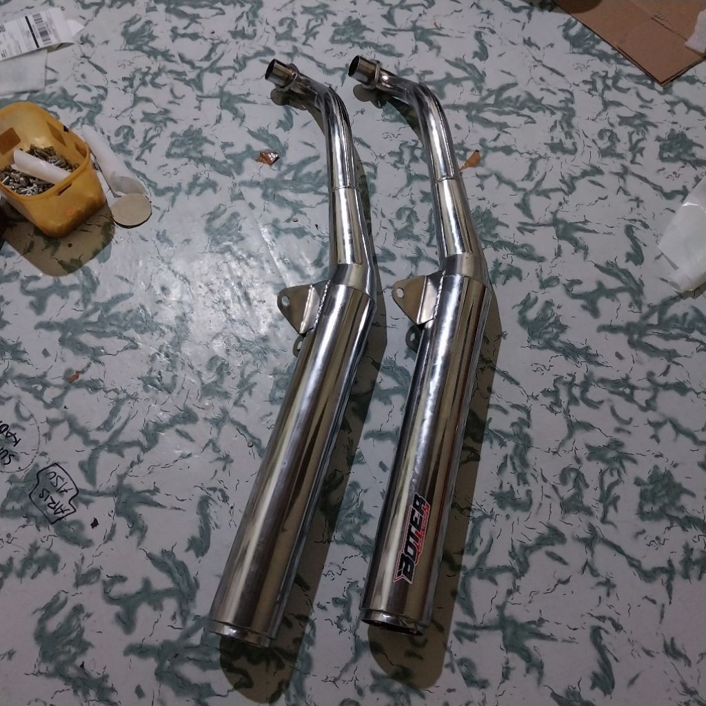 Pipa Knalpot fizr r Force1 F1z standar racing bambu full chrome