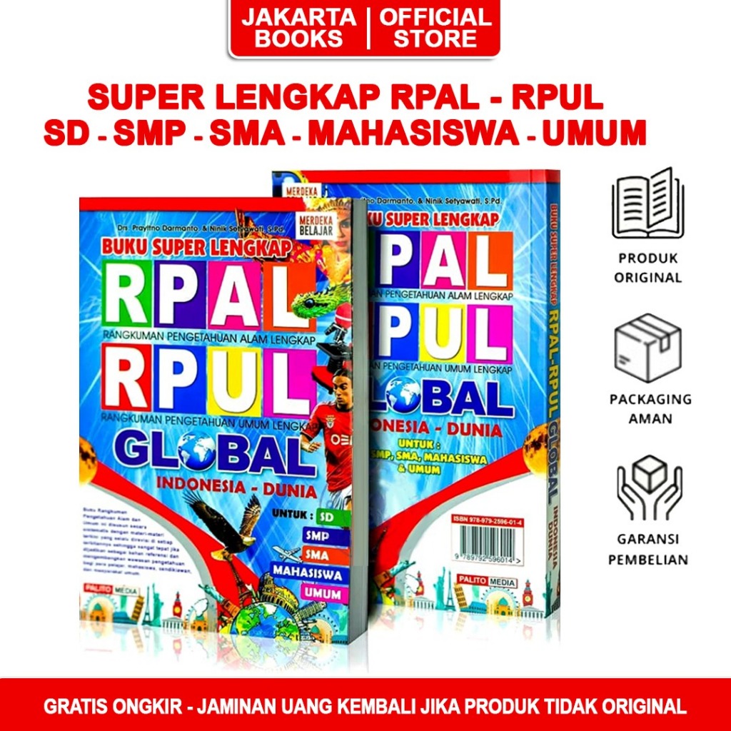 Buku Rpal - Buku Super Lengkap RPAL - RPUL Global Indonesia Dunia Untuk SD, SMP, SMA, Mahasiswa & Um