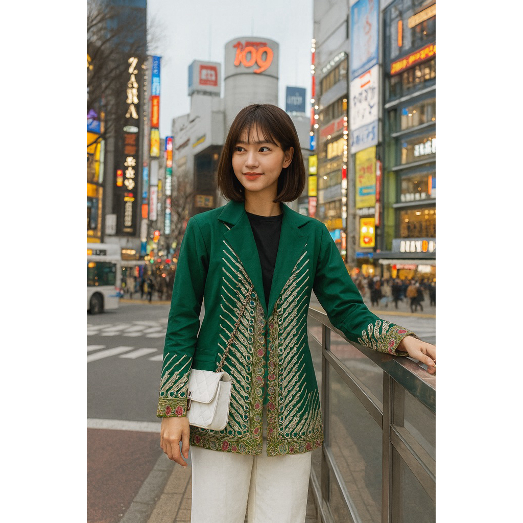 Masayu Batik - Blazer Batik Wanita Atasan Modang Series