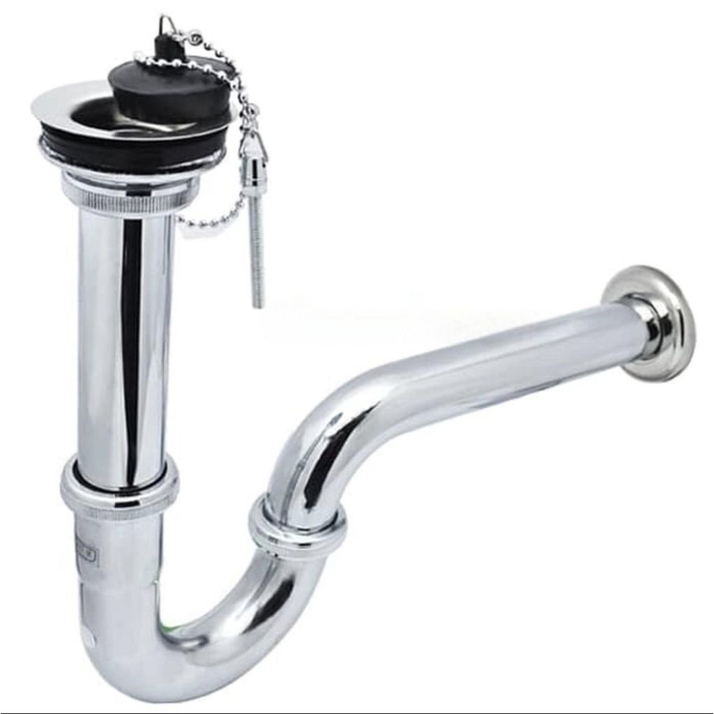 Sifon Angsa Stainless Model Rantai / Pembuangan Wastafel Model Toto