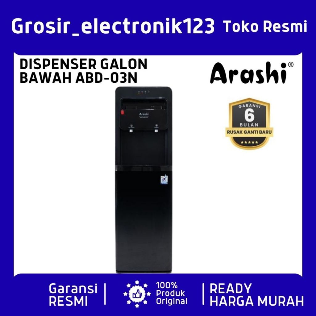 DISPENSER ARASHI GALON BAWAH ABD03N ARASHI DISPENSER GALON BAWAH ABD 03N