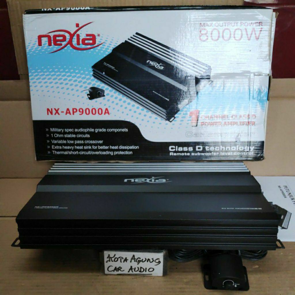NEXIA NX-AP9000A 1Channel Clas D Power Amplifier with Remote Subwoofer Level Control 8000W Max