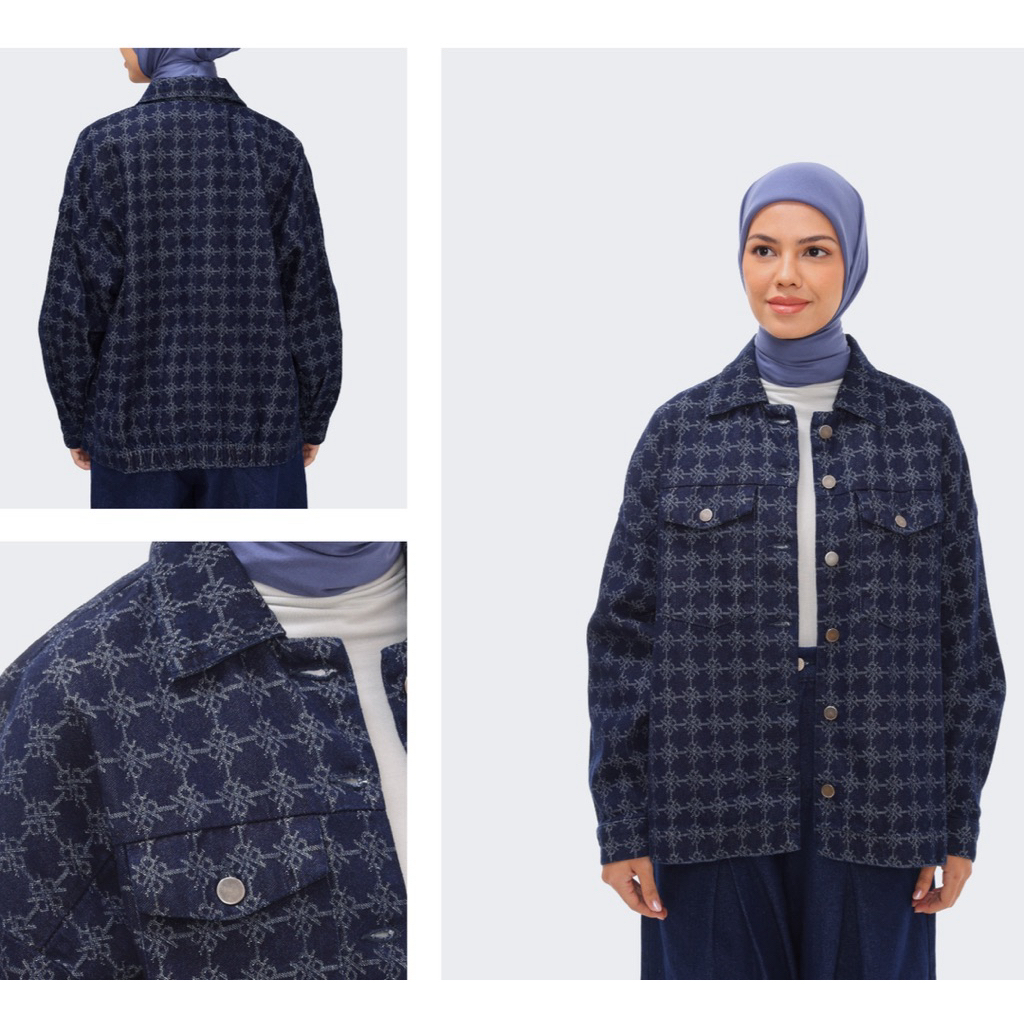 Sara Jacket Riamiranda Denim Series RM Atasan Jaket Wanita Ria Miranda