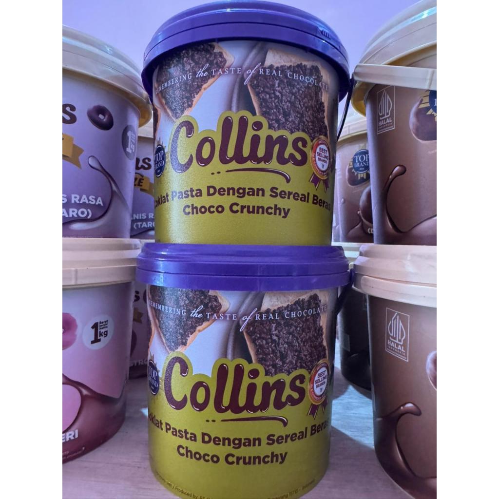Collins Choco Crunchy Pasta Cokelat 1 KG / collins pasta cokelat kemasan 1kg