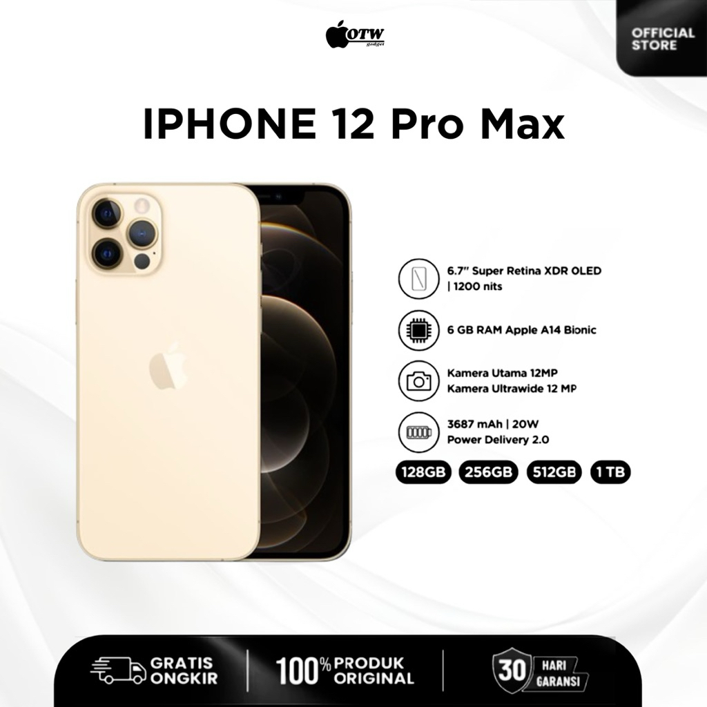 IPhone 12 Pro Max | 128GB | 256GB | Second Like New Bergaransi
