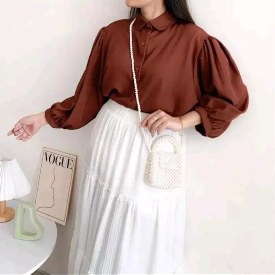 Atasan ELZE BLOUSE Katun Batwing Shirt