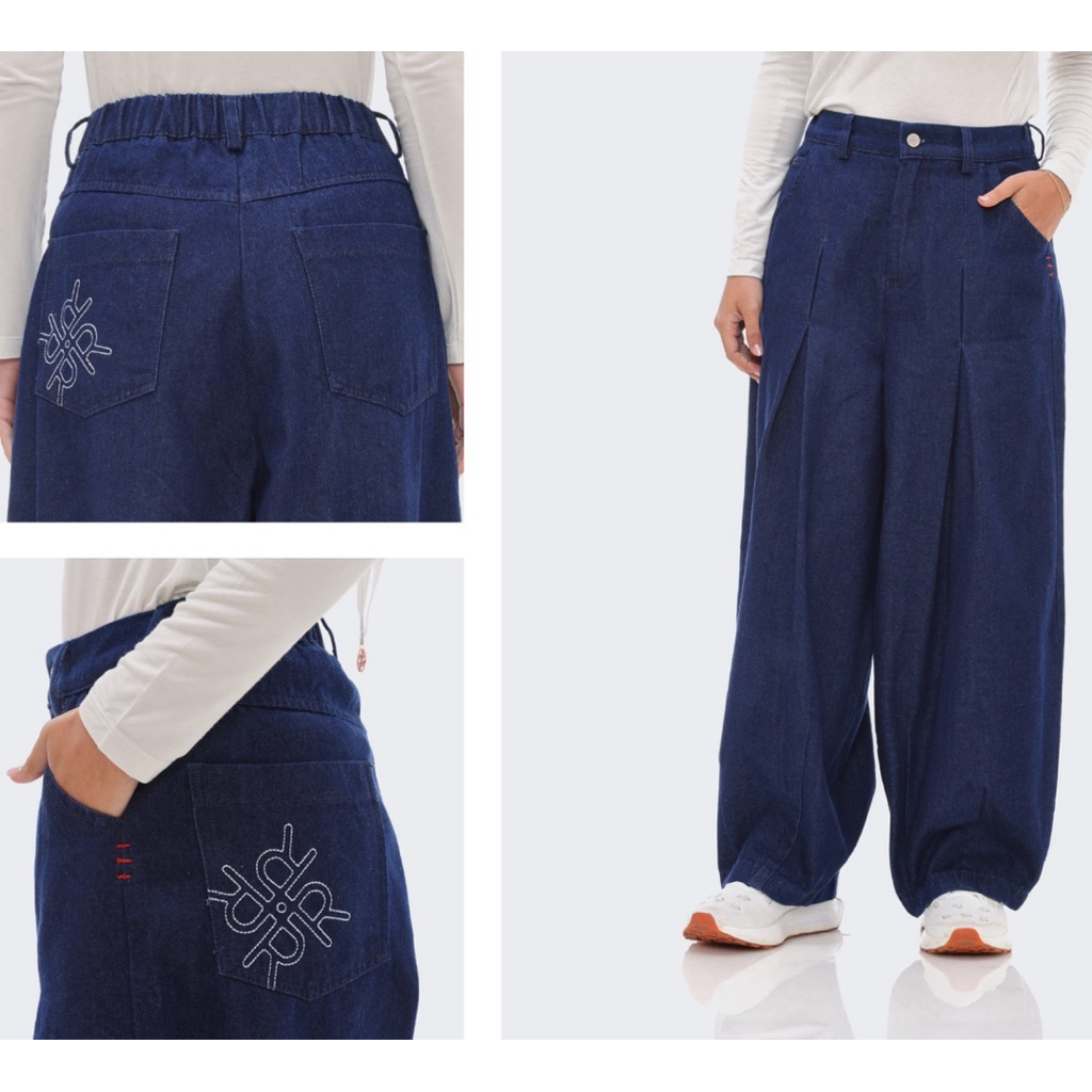Amari Pants Riamiranda Denim Series RM Bawahan Celana Wanita Ria Miranda