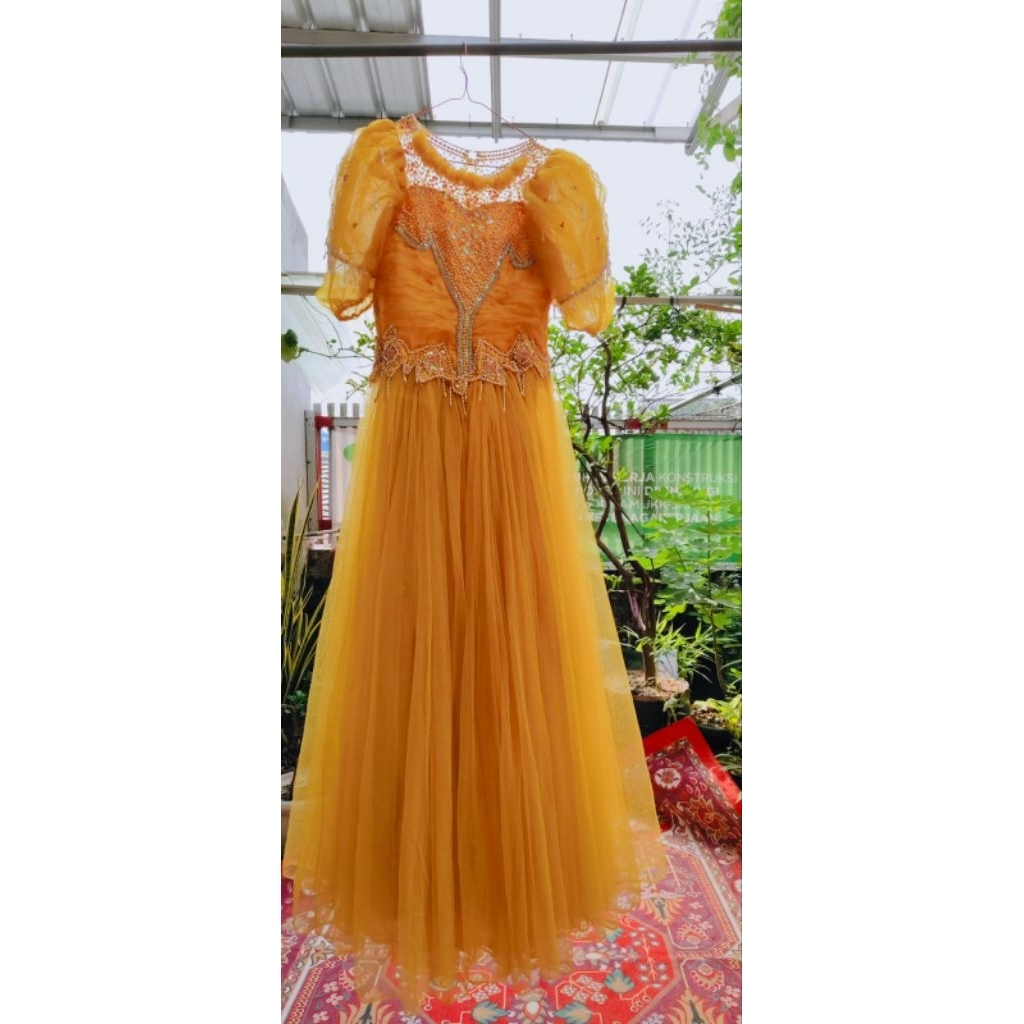 Gaun/Dress Fairy Kuning Cantik - Pesta - Prom - Brithday - Party - Photoshoot - Penyanyi - Ala Noni 