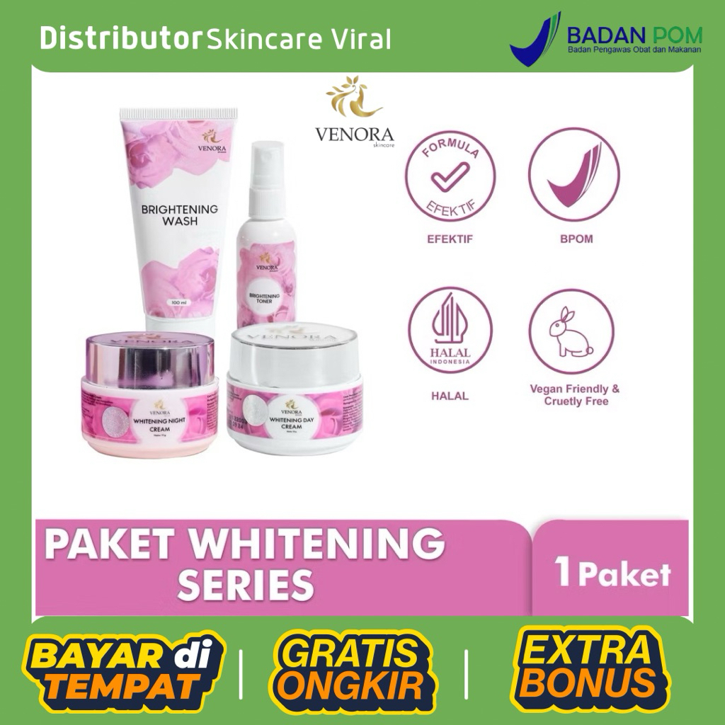 Venora Skincare Paket Whitening Series BPOM