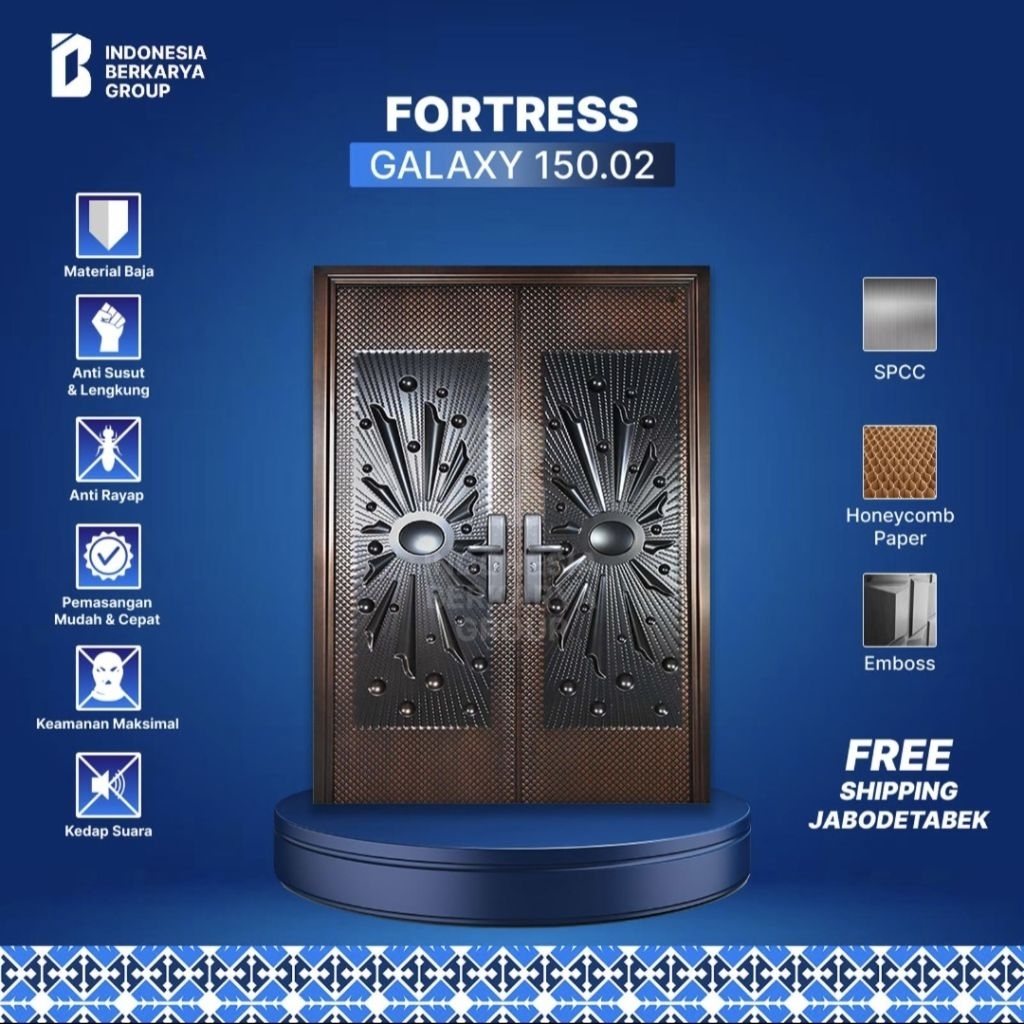 Pintu Baja Fortress Galaxy 150.02 (Double Door)