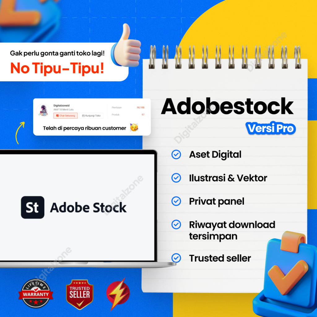 adobe stock premium 1 bulan bisa login banyak device
