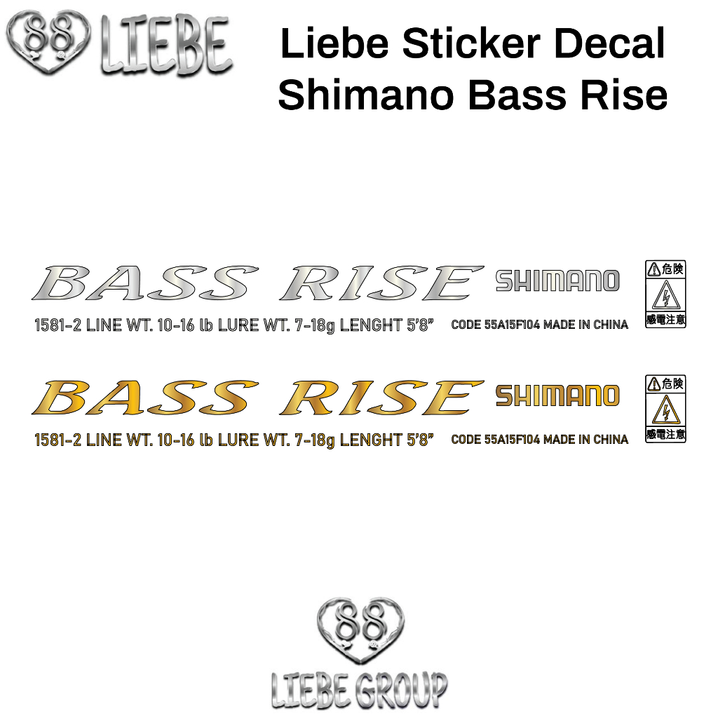 Liebe Sticker Decal Custom Joran Shimano Bass Rise
