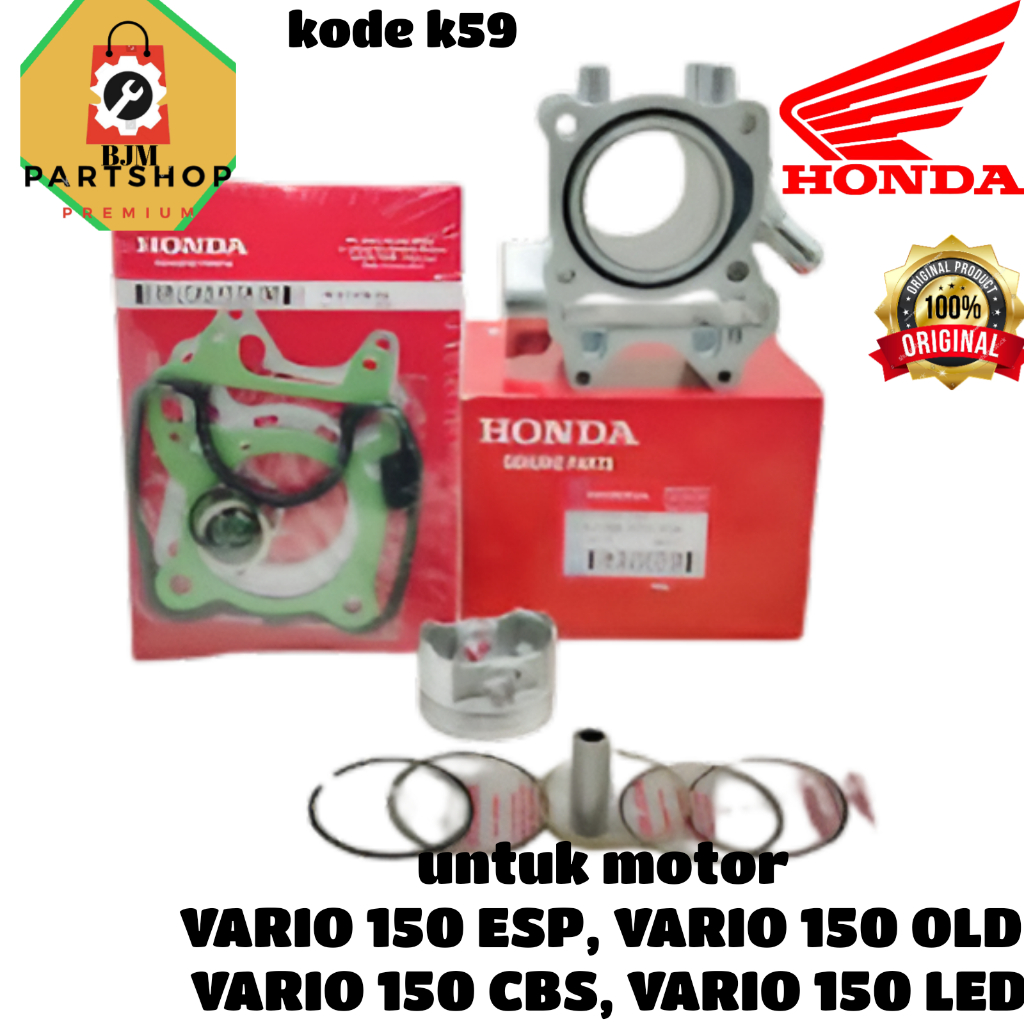 BLOK SEHER+TOP SET ORIGINAL HONDA_K59_VARIO 150 ESP,VARIO OLD,VARIO F1,VARIO CBC,VARIO LED_ORI HONDA