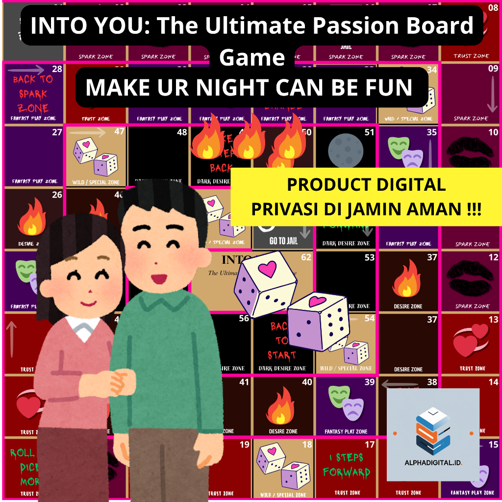 MAINAN PASANGAN SUAMI / ISTRI (INTO YOU: The Ultimate Board Game) (SIAP CETAK A4)