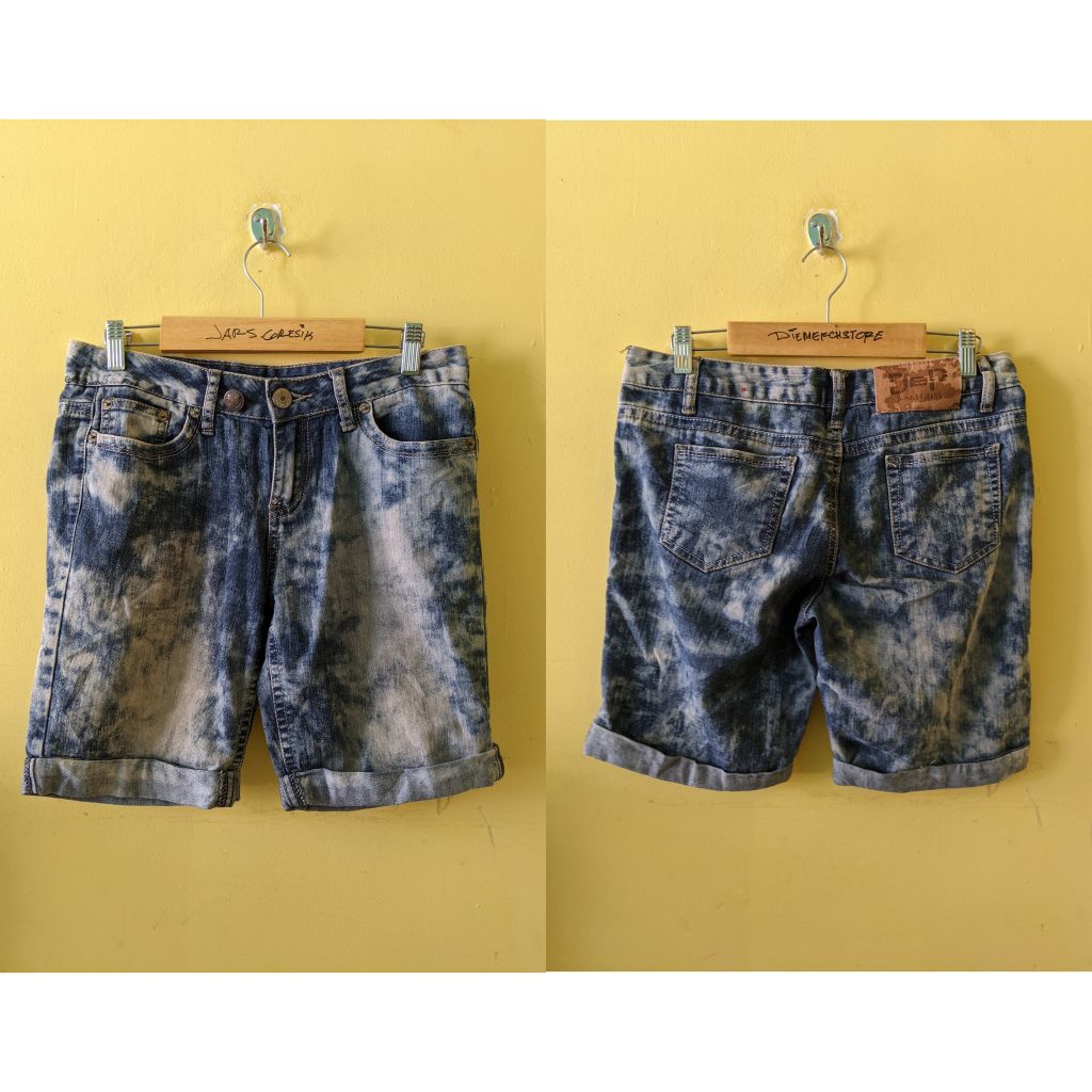 (Celana Branded) D-Pulse Women's Indigo Washed Cutoff Fold Jeans Shorts