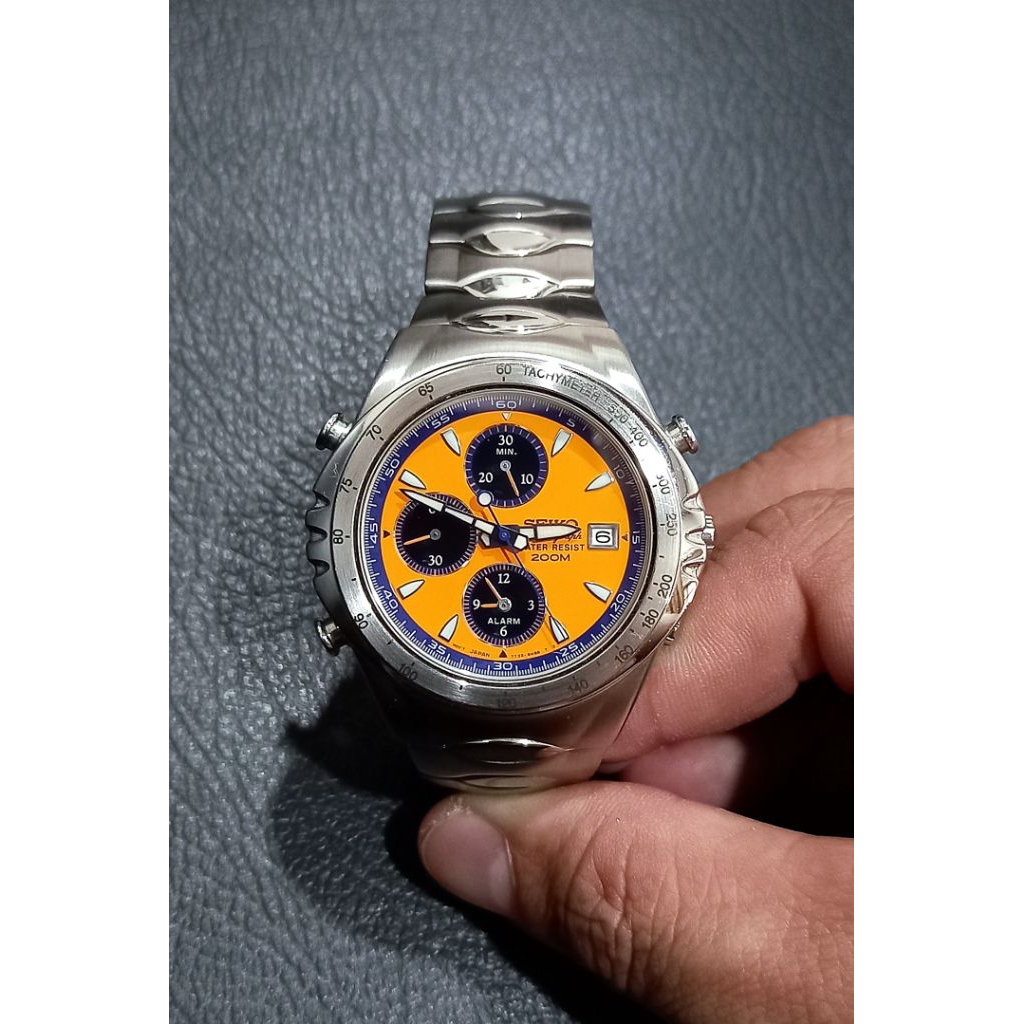 Jam Tangan SEIKO Macchina Sportiva Giugiaro Design Chronograph Men's Watch 7T32-6N90