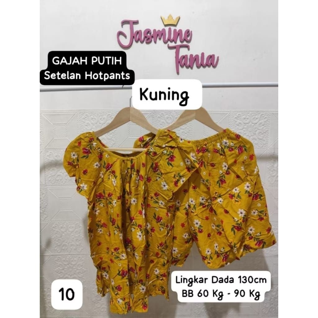 Batik Gajah Putih Setelan Hotpants
