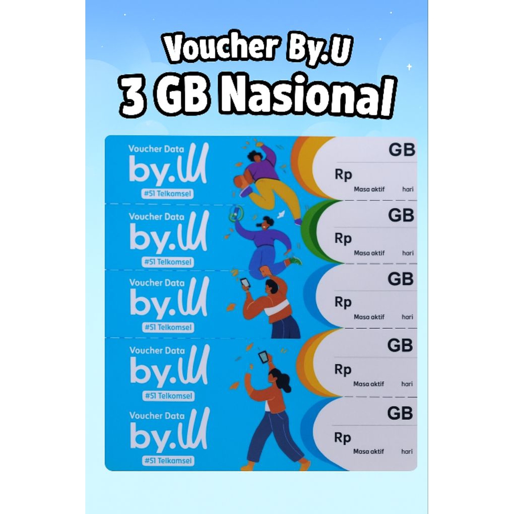 vocer Telkomsel BYU kuota 3GB 30 hari