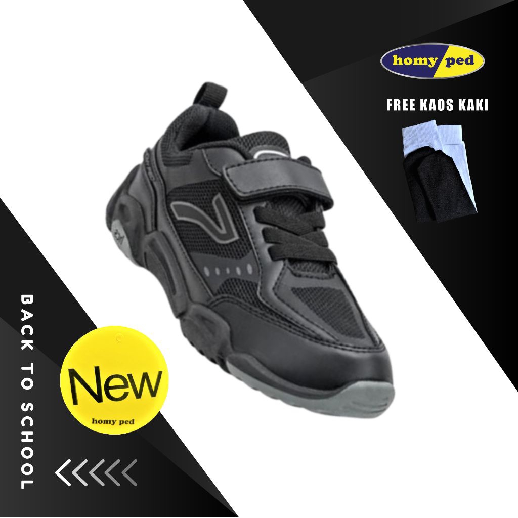 Homyped genius 03 sepatu sekolah anak homyped new arrival genius series sepatu sekolah anak perekat 