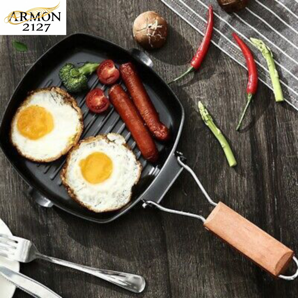 Wajan Panggangan BBQ Gril Portable kotak pemanggang Lipat Tempat Pemanggang Daging BBQ