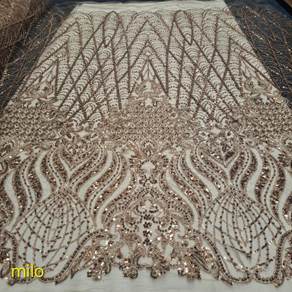 Bakal kain tulle payet korea mewah/ brokat kebaya wanita pengantin terbaru