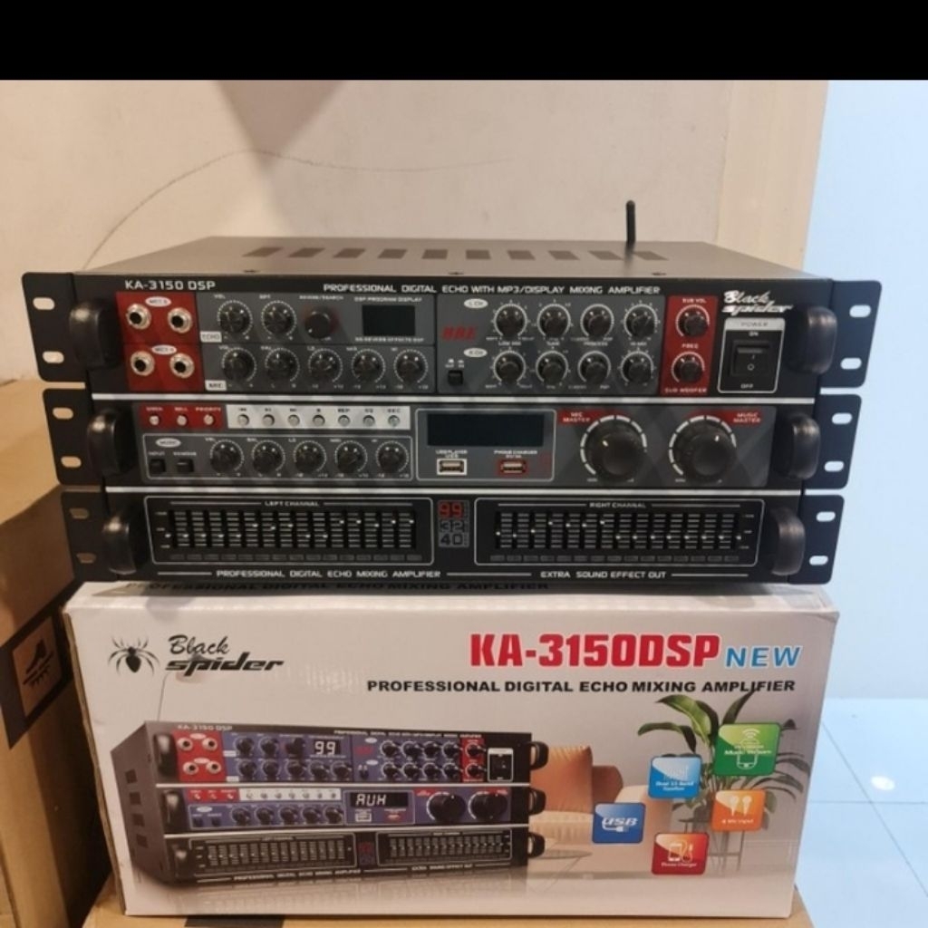 Power amplifier black spider ka3150 black spider ampli  ka 3150 original