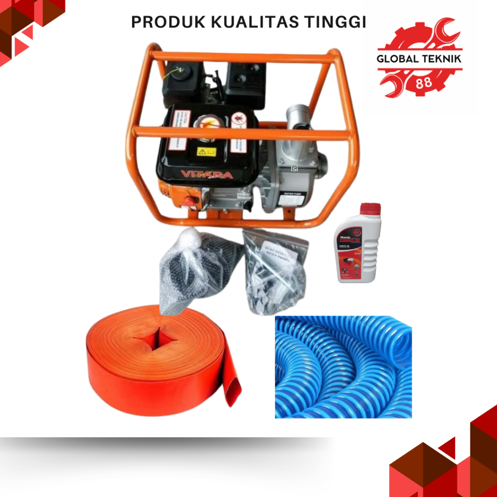 Paket Komplit Selang Mesin Pompa Air Sawah Alkon Vitara 2 inch(Mohon Baca Deskripsi)
