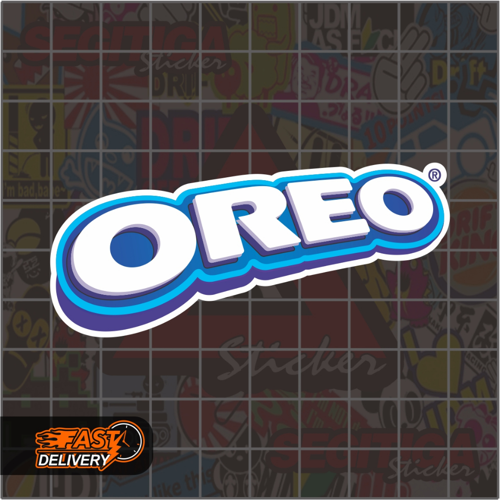 Sticker Oreo V2 Ukuran 8 x 3.5 Cm