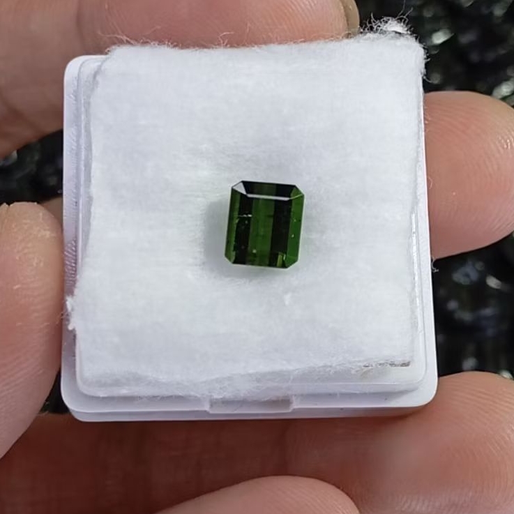 Batu permata natural green tourmaline + Memo GLI