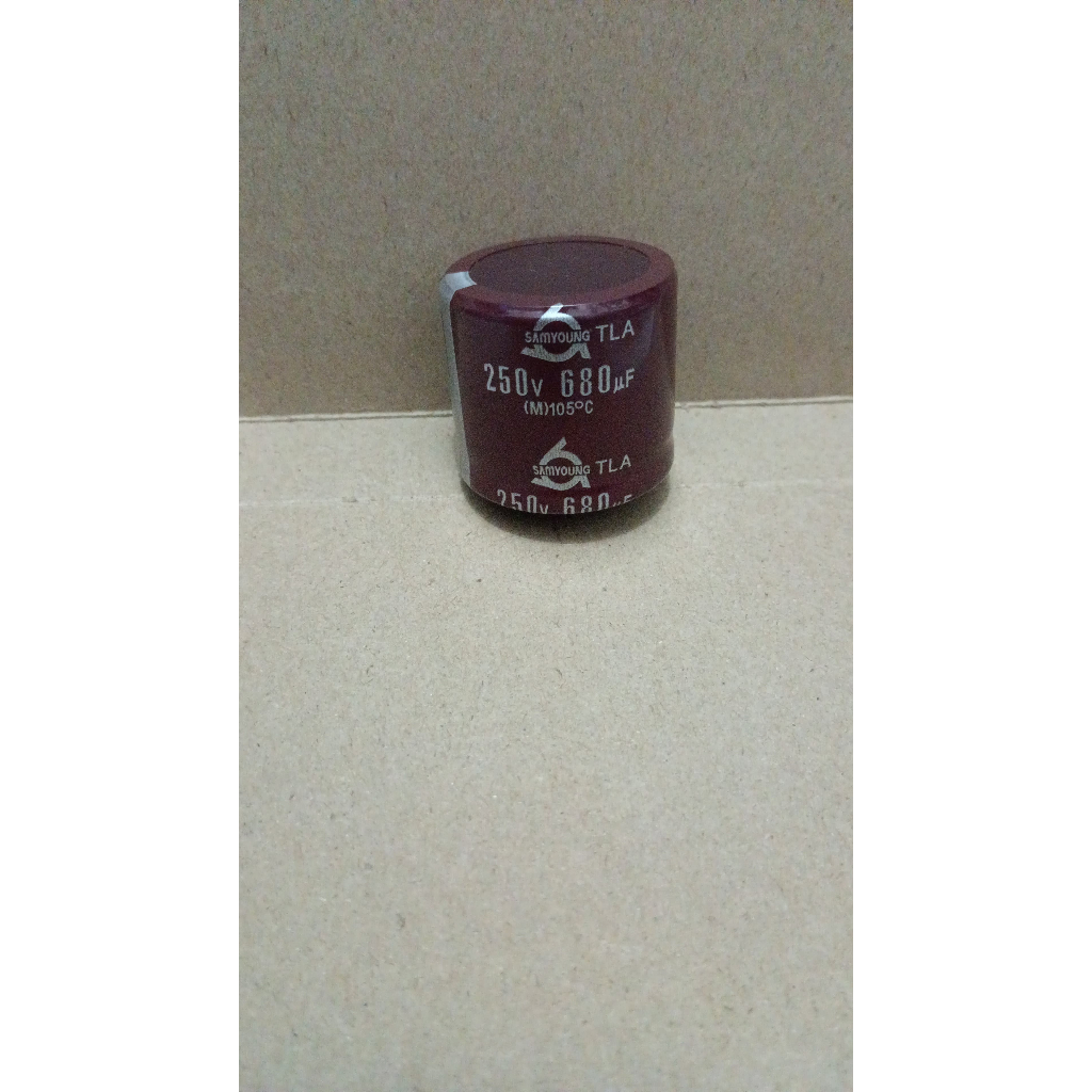 7833 kapasitor elco 680uf 680 uf 250v 250volt 250 volt samyoung korea