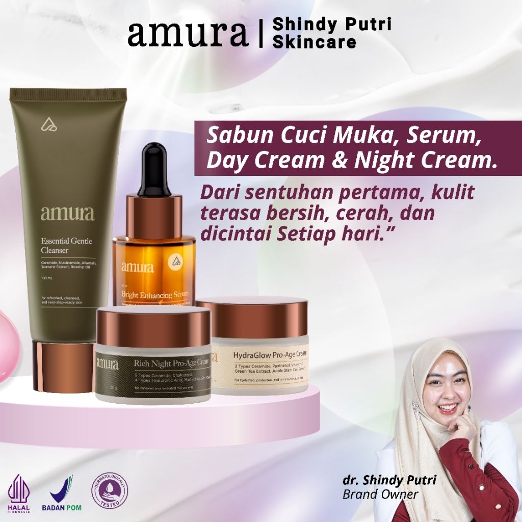 Amura Brightening & Protection – Facial Foam, Serum, Day Cream, Night Cream, Dark Spot, Sunscreen