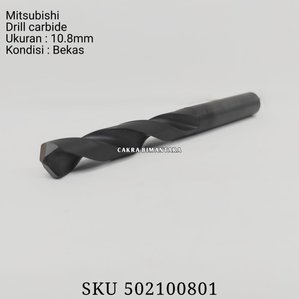 Carbide drill 10.8mm mata bor 10.8 mm untuk besi dan baja 10 8 bekas