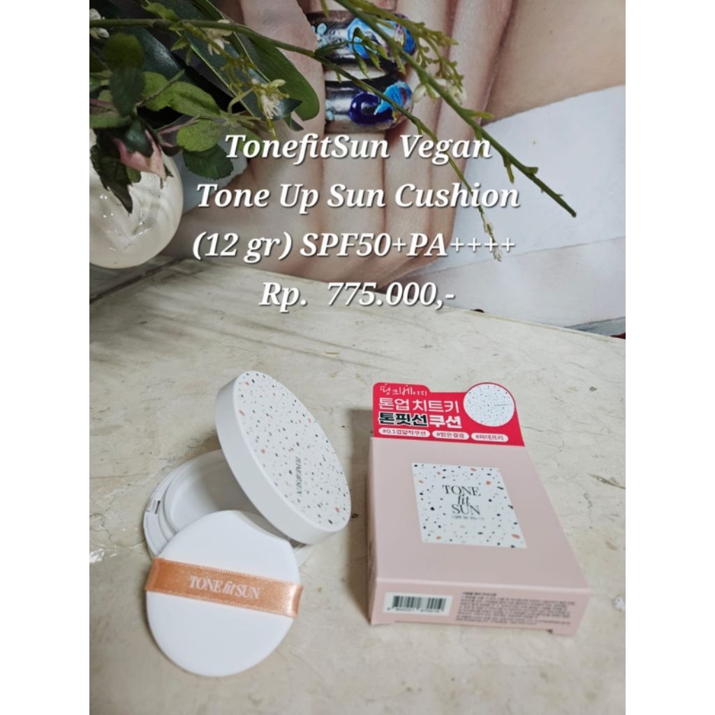 Jutanhak TONEfitSUN Vegan Tone-Up Sun Cushion (12 gr) Bedak Premium Korea