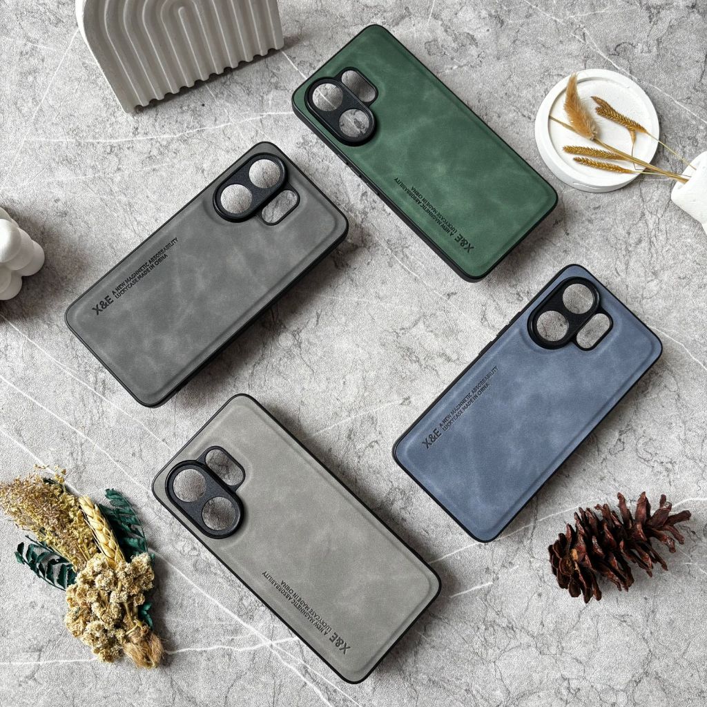 Case Vivo V60 5G Leather Magnetic Suede Casing Tekstur Kulit Domba Halus Softcase