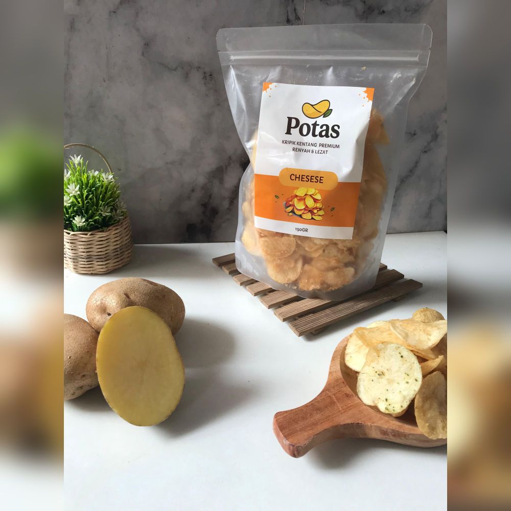 Keripik Kentang Rasa Cheese POTAS 100g Snack Renyah Gurih Nagih