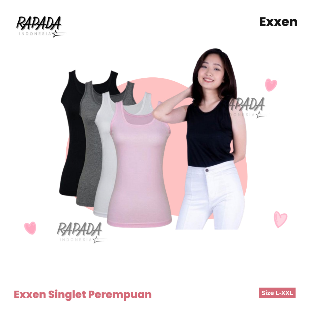 Singlet Wanita Tali Lebar L XL XXL