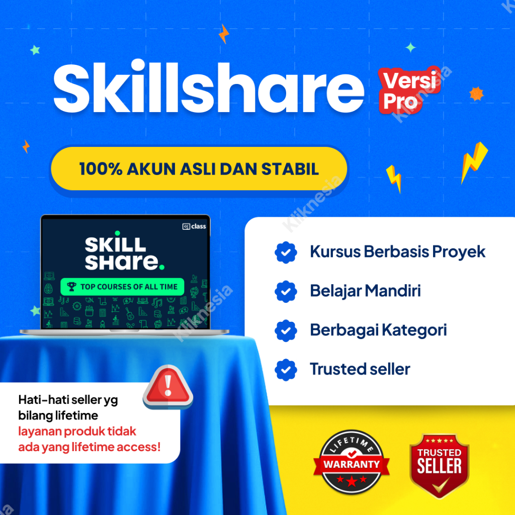 Skillshare Premium 1 Tahun Garansi Full