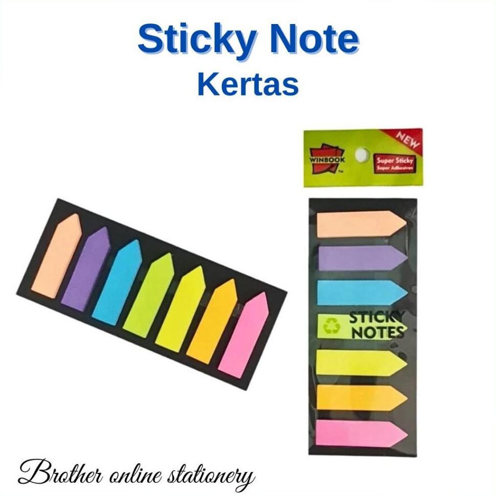 BOS Sticky Note Index Arrow/Panah/Post it/Sticker/Kertas/Plastik