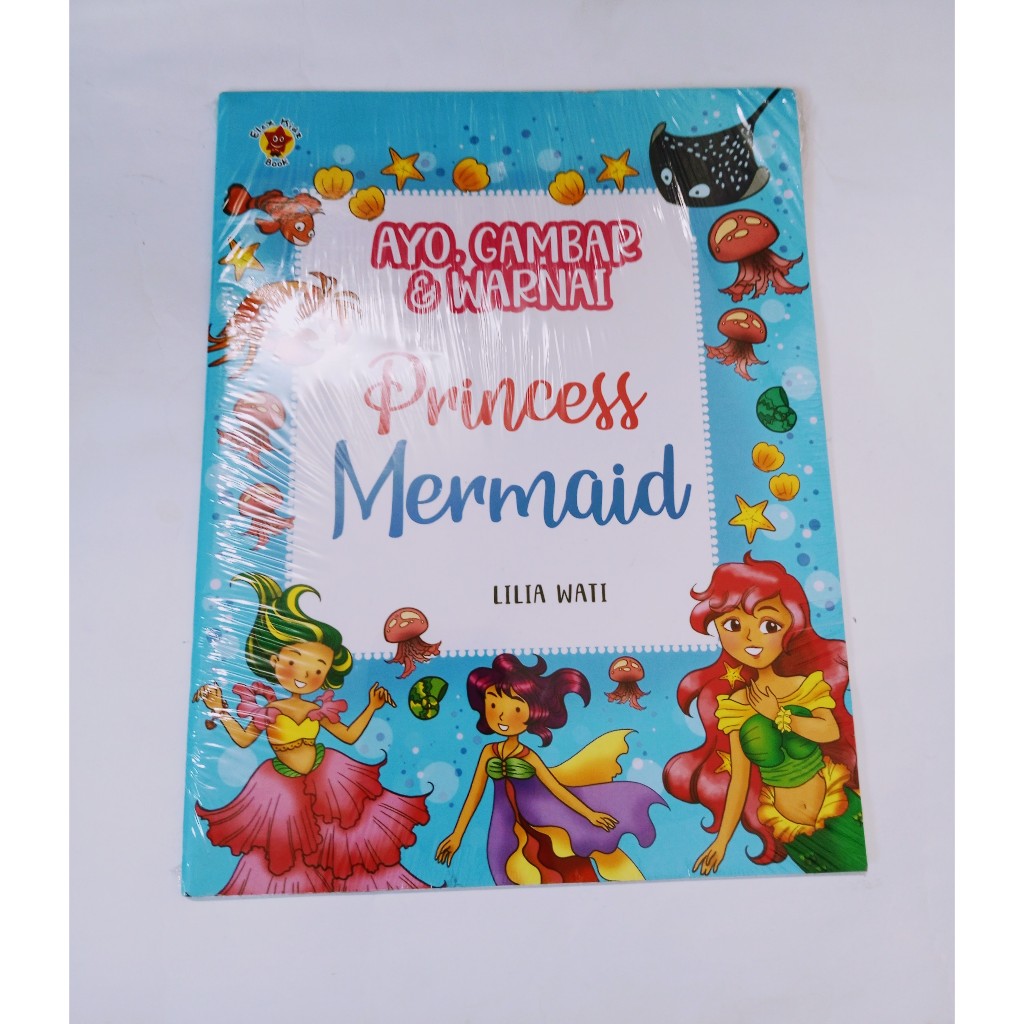 Buku gambar & mewarnai princess mermaid