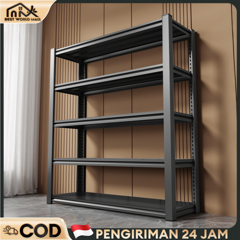 Rak Besi Siku Lubang Rak Tingkat Rak Besi serbaguna  Rak Gudang Serbaguna Besi100%
