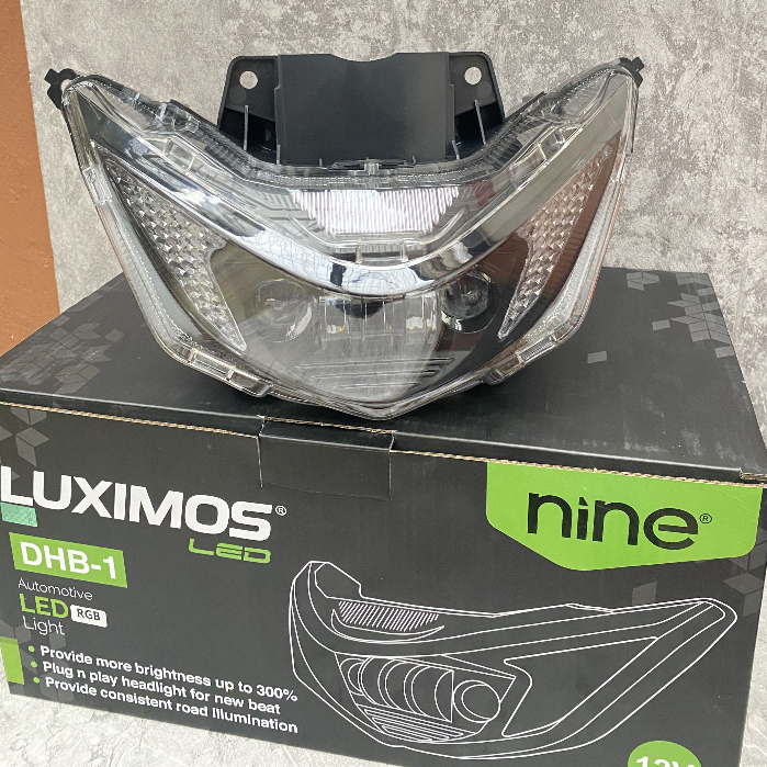 Lampu Depan Daymaker Headlamp Beat Deluxe FI 2020-2023 LUXIMOS 9NINE