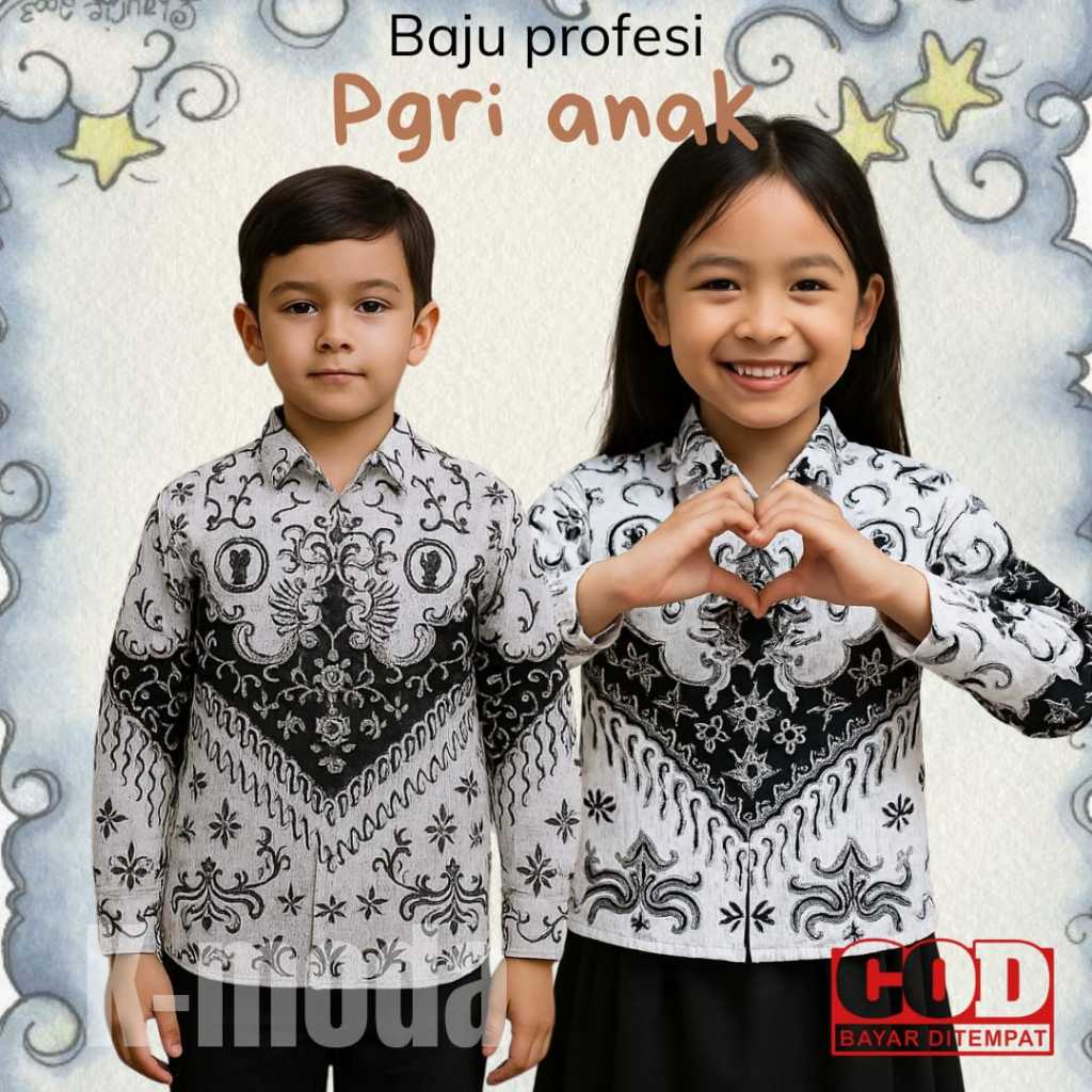 baju profesi anak batik guru pgri seragam batik pgri anak