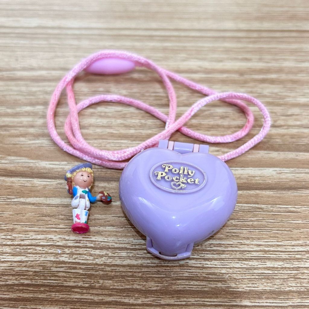 Mainan Jadul Antik Langka Vintage Polly Pocket Pretty Picture Locket complete 100%