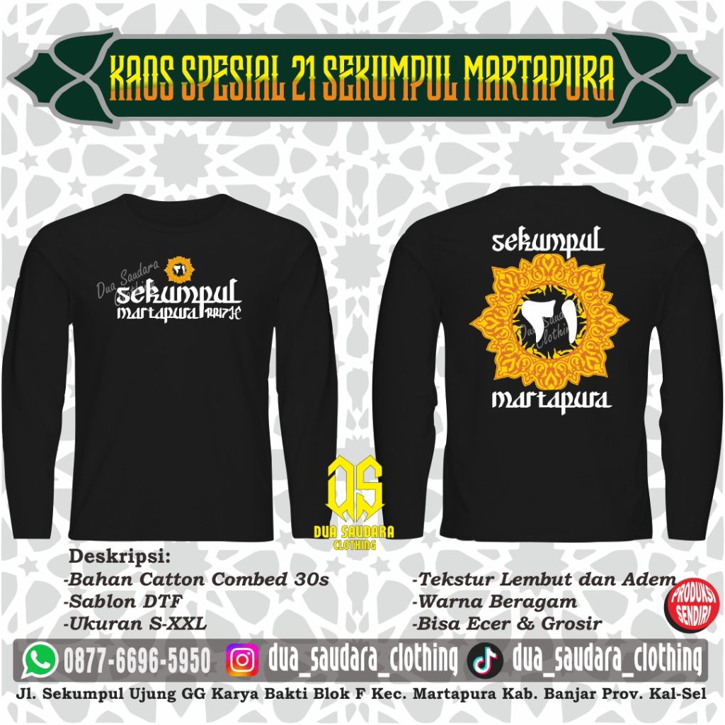 [PROMO] BAJU KAOS SEKUMPUL KE 21 2025 LENGAN PANJANG CATTON COMBED 30S PRIA DEWASA