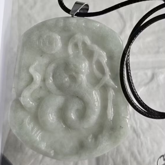 Liontin Giok Ukir Naga Jumbo Obral Cuci Gudang Asli Burma