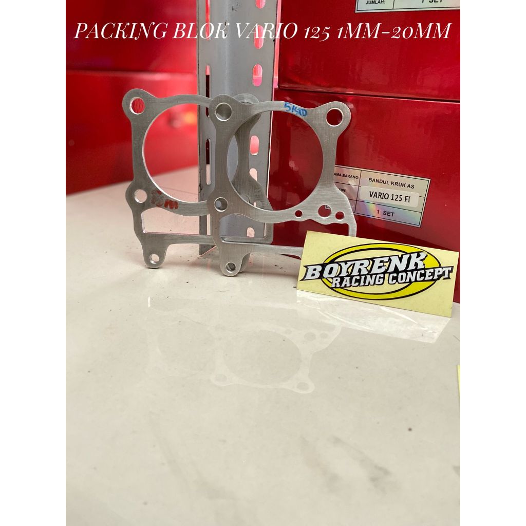 PAKING PACKING GANJEL BLOK VARIO 125 /VARIO 150 1MM-10MM DIRAL ALMINI - BOYRENK