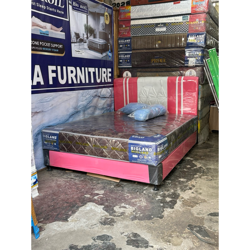 KASUR SPRINGBED BIGLAND JAWARA Tebal 29 cm Garansi 15 tahun & Divan standar bonus bantal