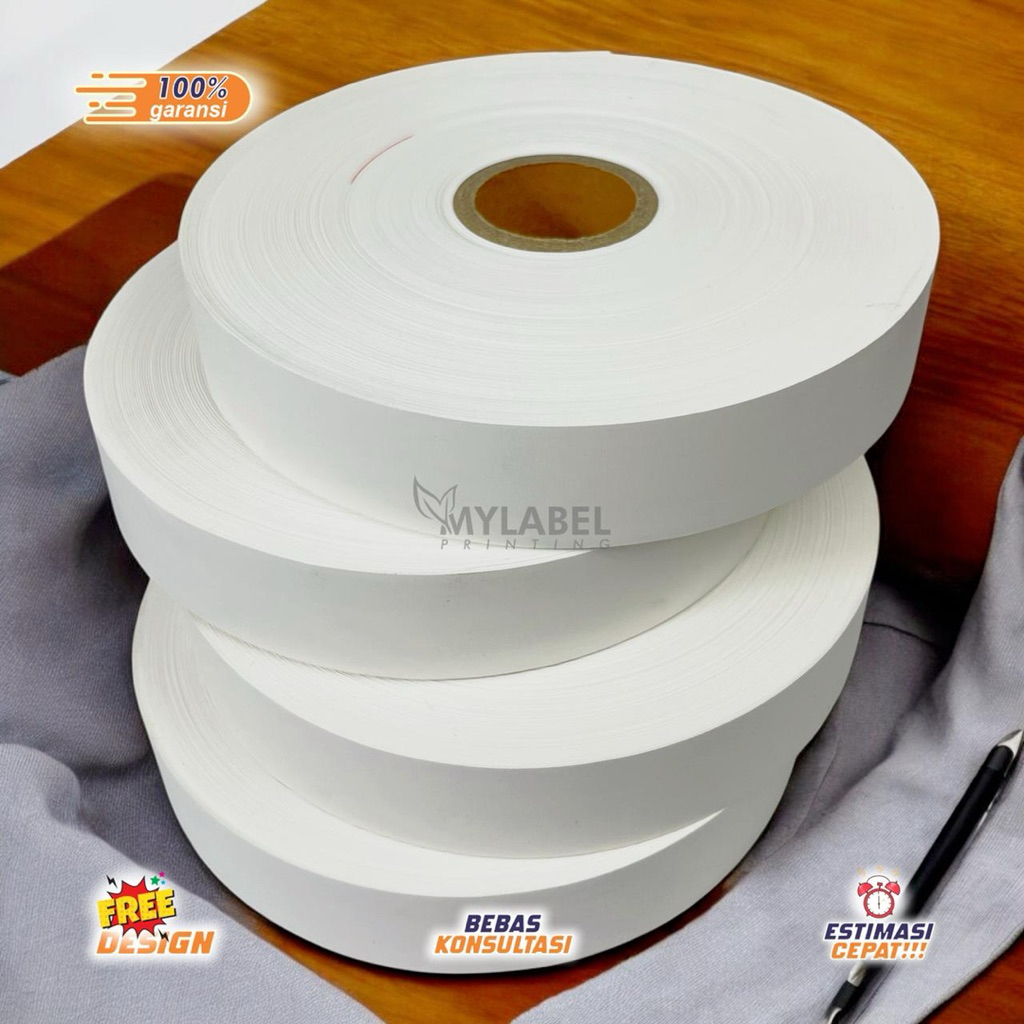 READY STOK Bahan Tapeta  polos, pita satin polos pita label polos , label Taftea
